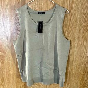 NWT Tan Knit Sleeveless Sweater Tank Top